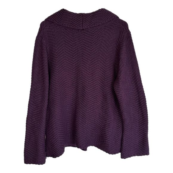 JM Collection Women's Purple Cardigan Sweater, XL, Pre-owned - Picture 4 of 6